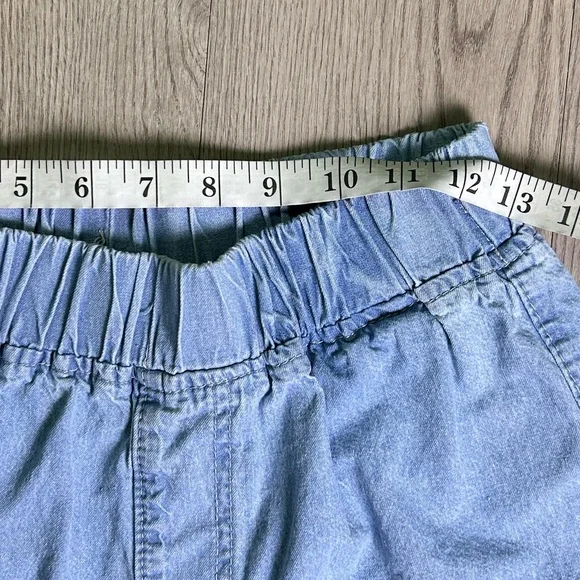 Women’s High Waist Wide Leg Light Blue Jeans 100% Cotton Size Medium - Picture 6 of 13